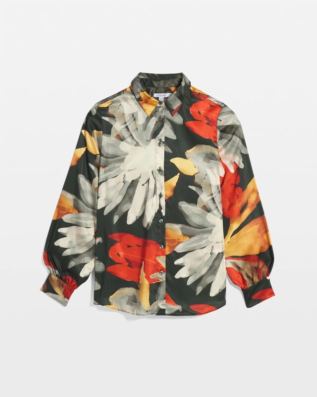 Floral Faux Silk Shirt - image 5